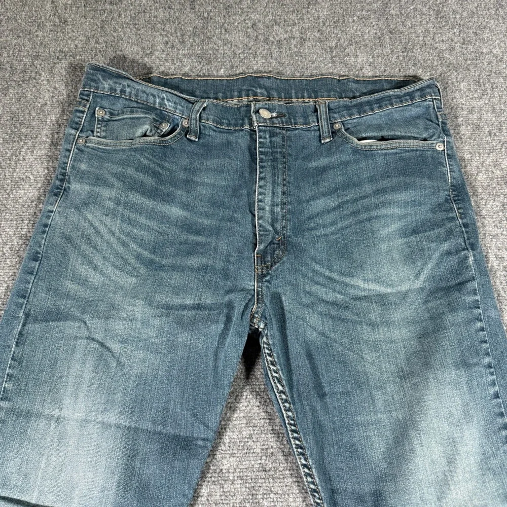 Levis 513 Slim Straight Jeans Mens 38x32 Blue Medium‎ Wash Denim 08513-0200